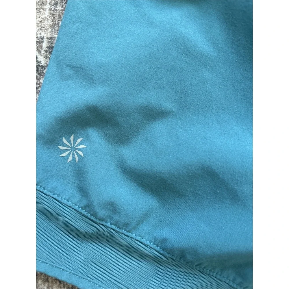 Athleta Size XXS Mesh Racer Run Shorts Mid Rise 4" Lined Teal & Pink Lot Of 2 - Picture 5 of 8